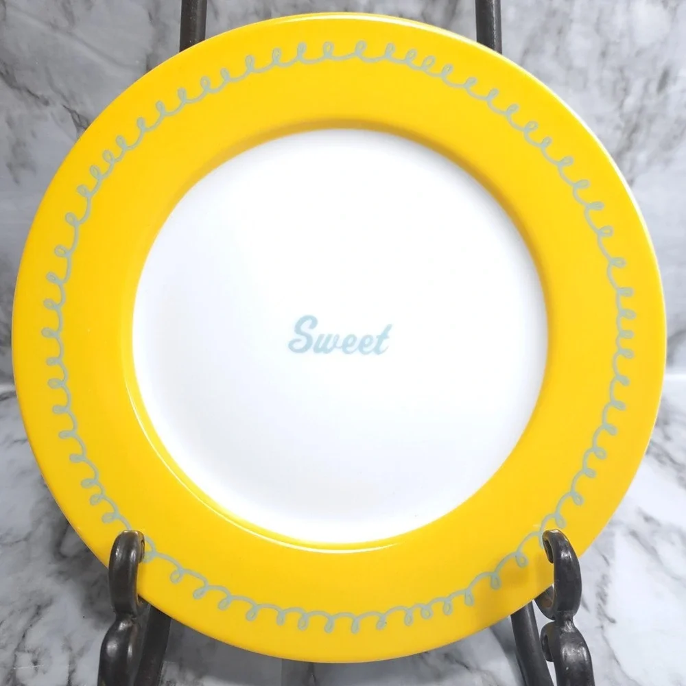 Set of 4‎ Cake Boss Dessert Plates Multicolor Sweet, Delicious, Cake, Enjoy